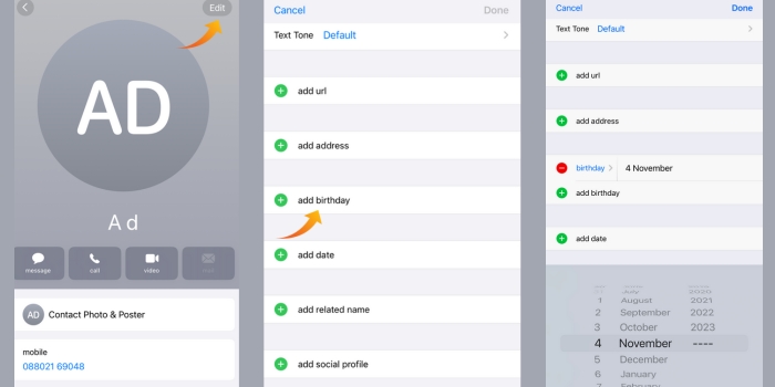 Sync Contacts with Birthdays