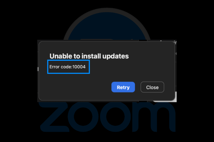 zoom update error code